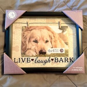 LIVE laugh BARK 6x4 Photo Frame by New View *NIB*